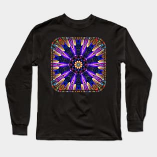 Colorful Abstract Mandala Long Sleeve T-Shirt